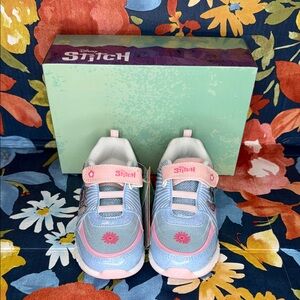 Disney Stitch Kids Sneakers - Light Blue and Pink that Light Up